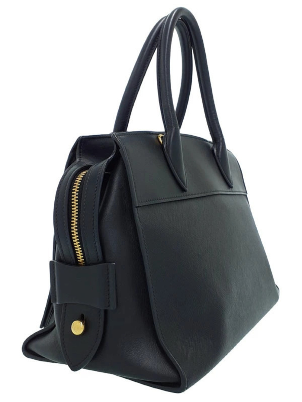 Prada Saffiano Calf leather black Esplanade tote City